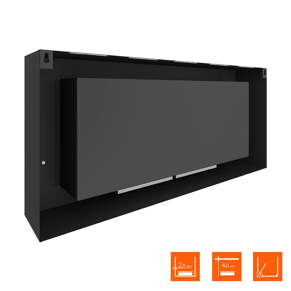 Биокамин SteelHeat WALL LONG 1200 LITE черный по цене 35 070 руб.