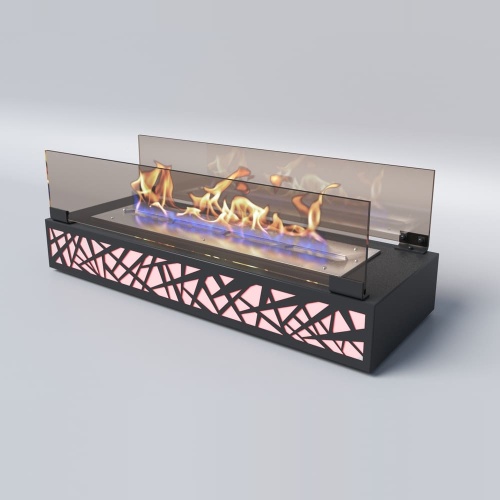 Биокамин "Русский огонь" Марс LED черный