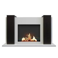 Биокамин в портале SteelHeat Manhetten, стекло