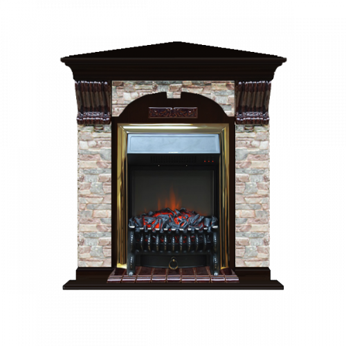 Арочный Грот цветной угловой (венге)+Fobos Brass