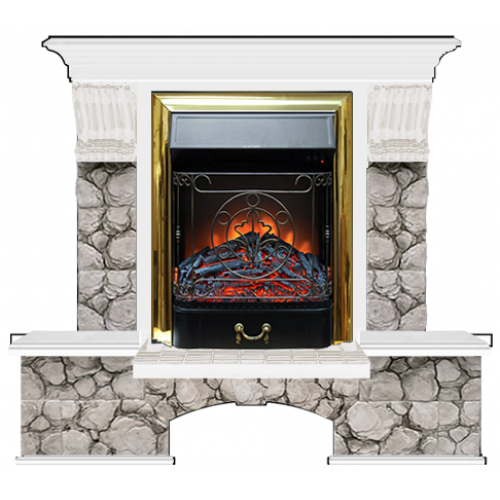 Бостон К Карелия (белый)+Majestic Brass