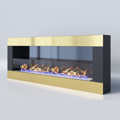 Биокамин "Русский огонь" Голд 1300N настенный с защитным стеклом