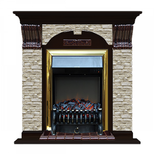 Арочный Грот однотонный (венге)+Fobos Brass