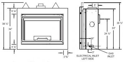 Газовый камин NapoLEOn BGD36CF