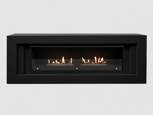 Каминный портал МДФ "LINE 2000" с биокамином Lux Fire "Фаер Бокс Вега-2" (черный)