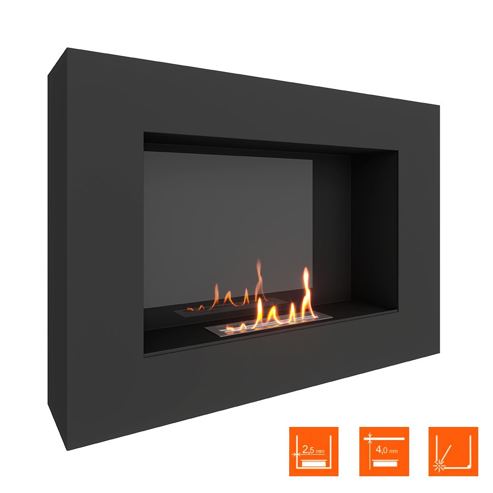 Биокамин SteelHeat WALL GRAND 900 LITE черный, стемалит по цене 30 765 руб.