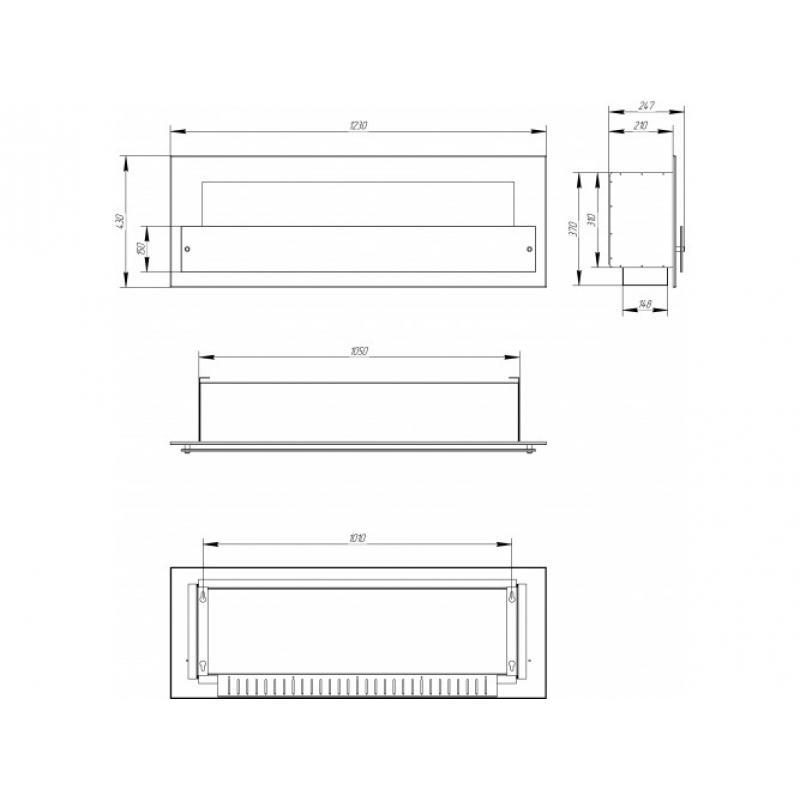 Биокамин Window 800 Glass black по цене 42 800 руб.