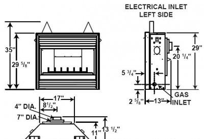 Газовый камин NapoLEOn BGD33/BGD34 (без портала)