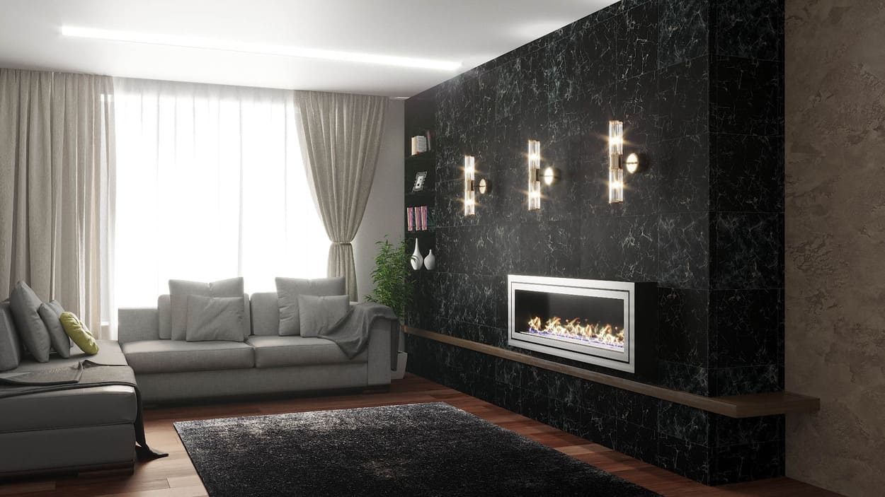 Биокамин "Русский огонь" Стенли 1500N настенный по цене 54 800 руб.