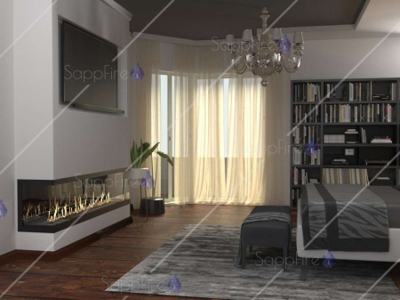 Встраиваемый биокамин / торцевой очаг 1800 (SappFire) по цене 80 800 руб.