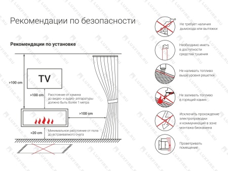 Портальный полуавтоматический биокамин Lux Fire "Фаер Бокс 4 - 33" по цене 109 890 руб.