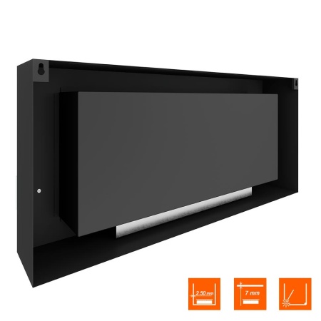 Биокамин SteelHeat WALL LONG 1200 черный по цене 42 420 руб.