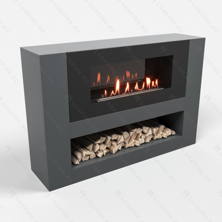 Тумба LUXFIRE с биокамином "Лукоморье" 1200 (графит) по цене 81 438 руб.